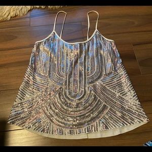 Express sequin tank top